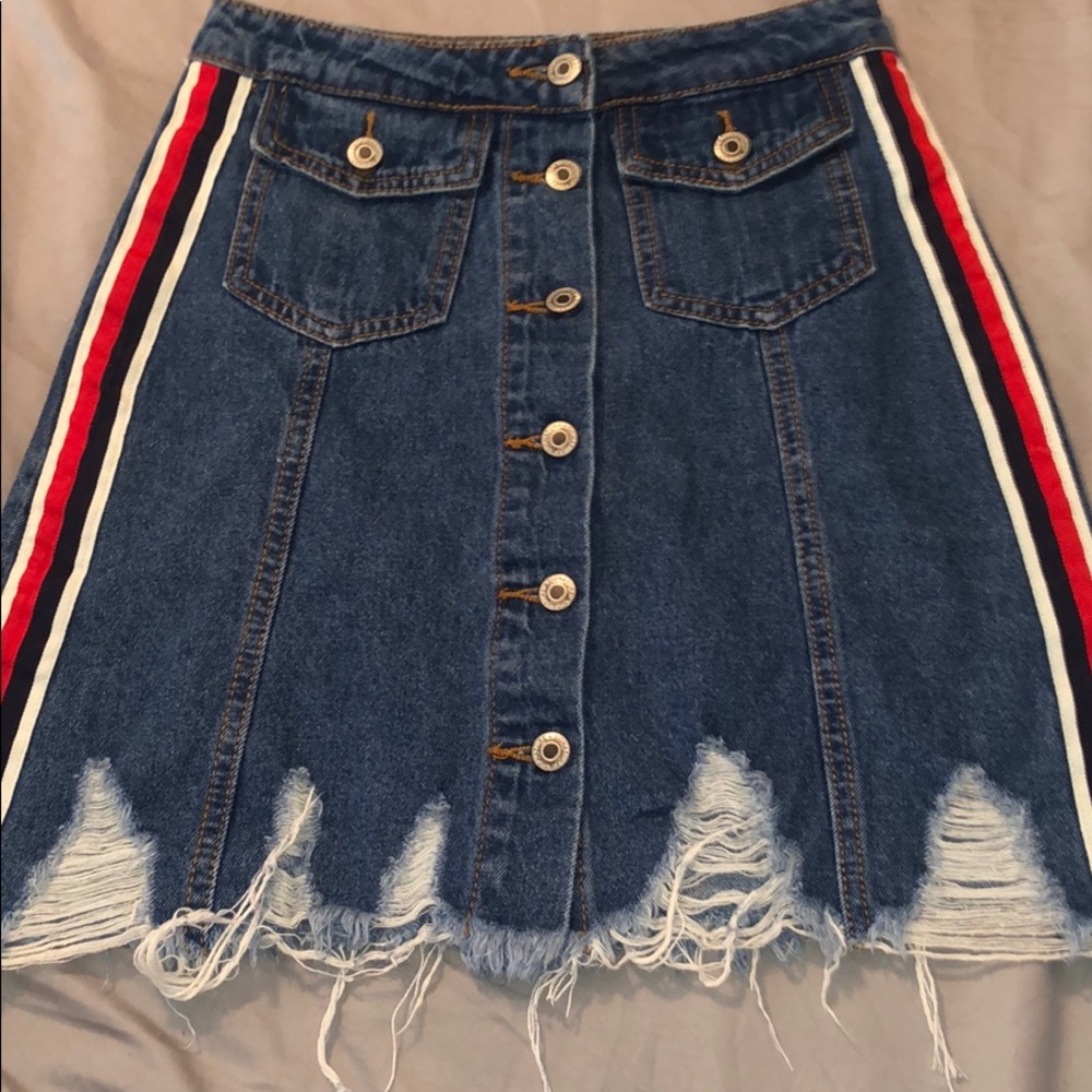 boutique denim skirt